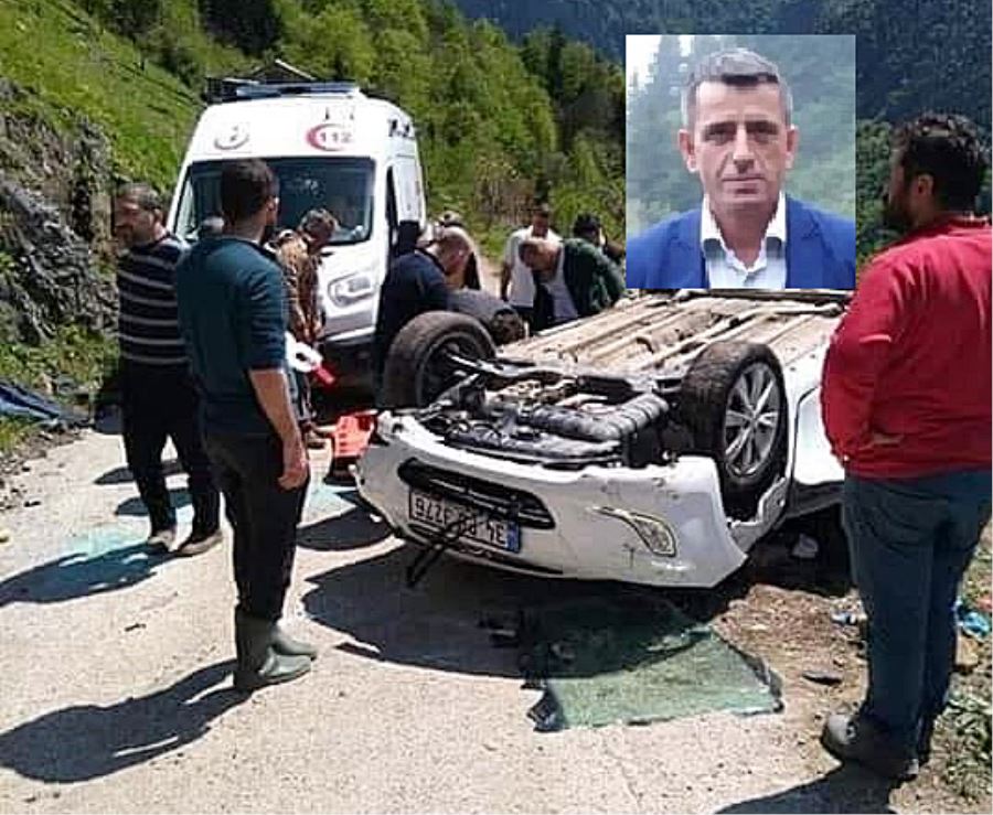 Çaykara’da Feci Kaza! Otomobil uçuruma yuvarlandı 1 kişi  Hayatını kaybetti