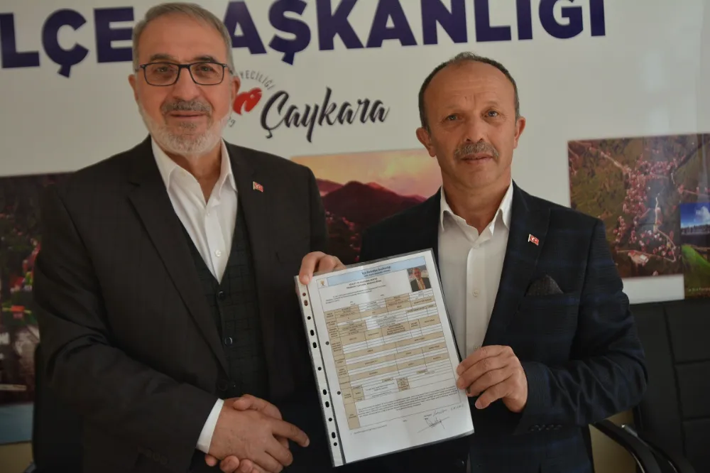 Bayram Genel,AK Partiden Çaykara Belediye Başkanlığı Aday Adayı