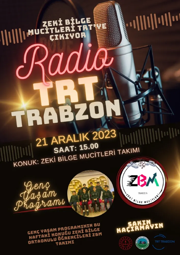 Zeki Bilge Mucitleri Takımı TRT Trabzon Radyosunun Canlı Yayın Konukları