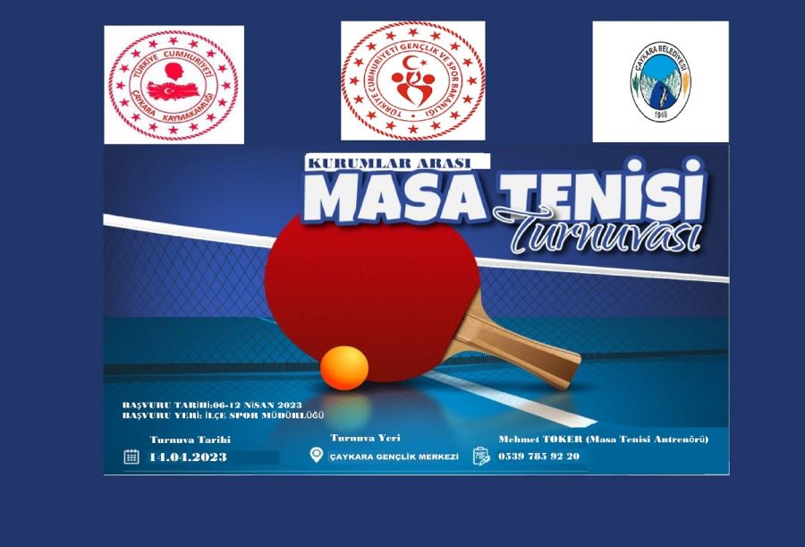 Çaykara Gençlik ve Spor İlçe Müdürlüğünden Masa Tenisi Turnuvası