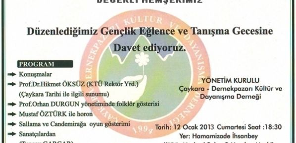 Gençlik Şöleni Trabzon`da Yapılıyor
