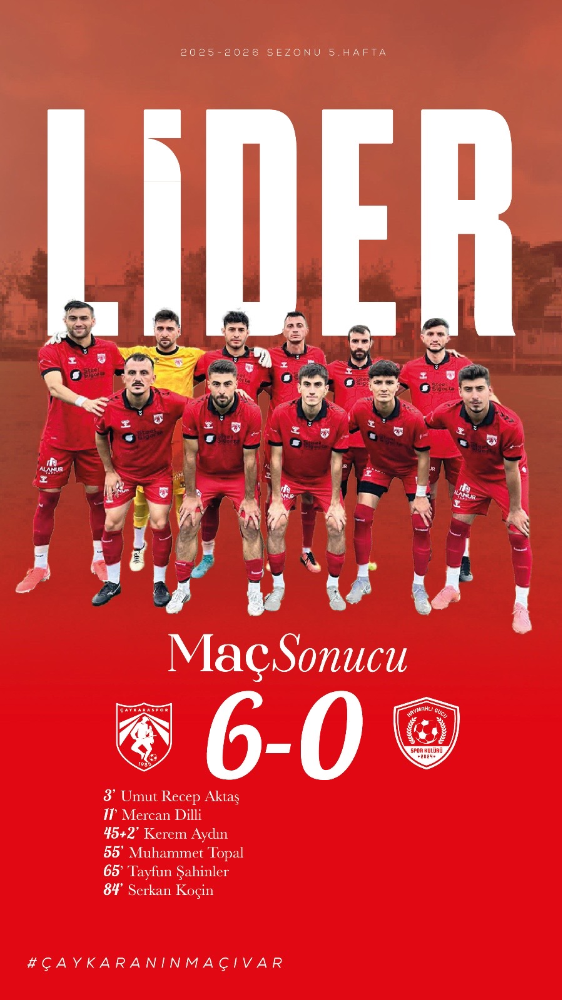 Çaykaraspor Lİgde Rakip Tanımıyor 6-0